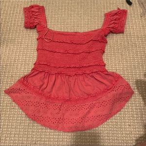 FREE PEOPLE New Romantics top in red